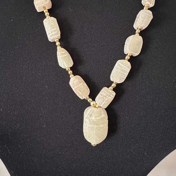 Vintage Costume Jewelry Beaded Rock Necklace - Picture 9 of 9